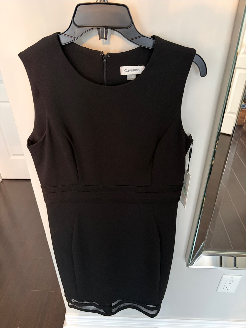 Calvin Klein Black Sleeveless Mini Sheath Dress